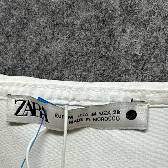 Zara Midi Slip Dress Women M Beige Cream Pleated Snakeskin Slit Blogger Favorite - Picture 10 of 14